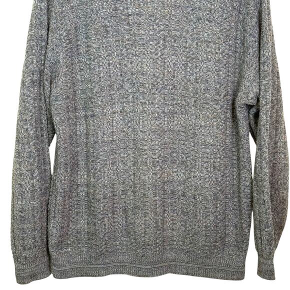 Vtg Bill Blass Size Large Heather Blue Cotton Blend Hand Framed in USA Sweater - Picture 4 of 8